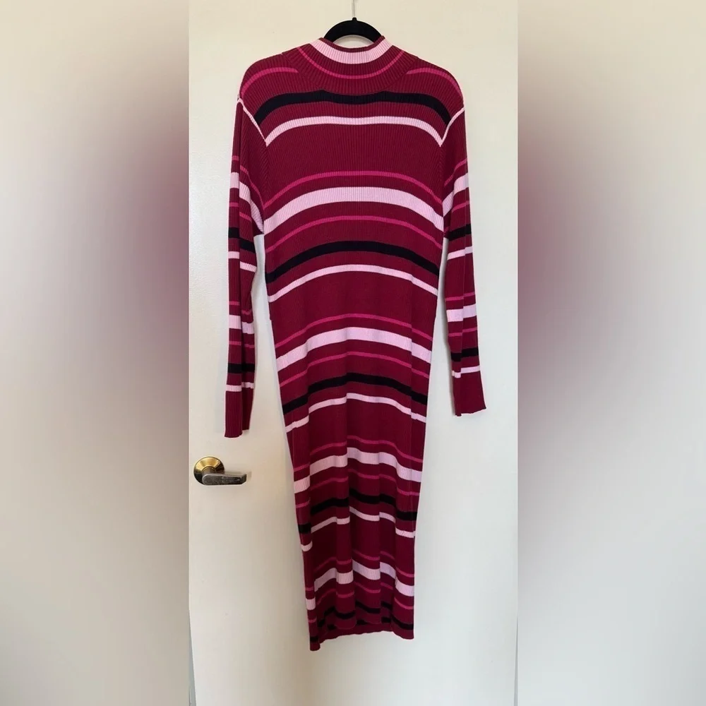 NWOT Eloquii Stripe Sweater Open Back Dress in Size 26-28